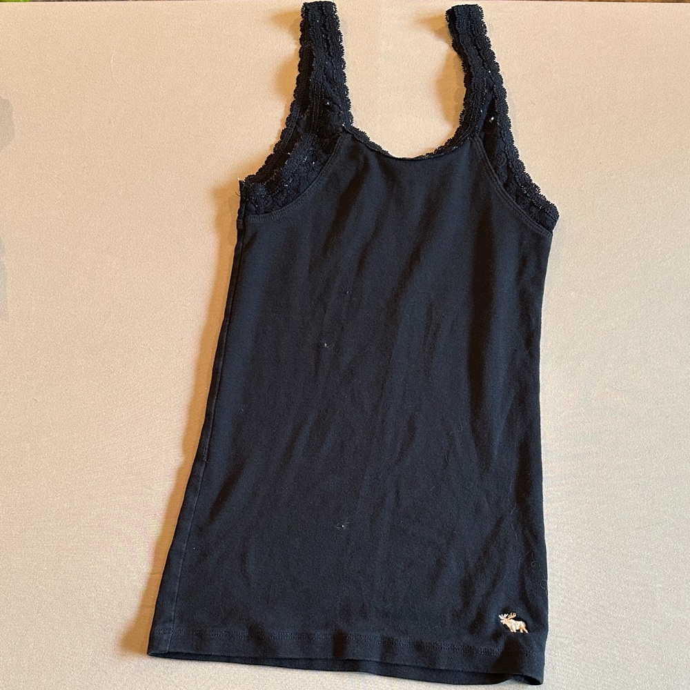Abercrombie & Fitch Black Tank Top with Lace Straps